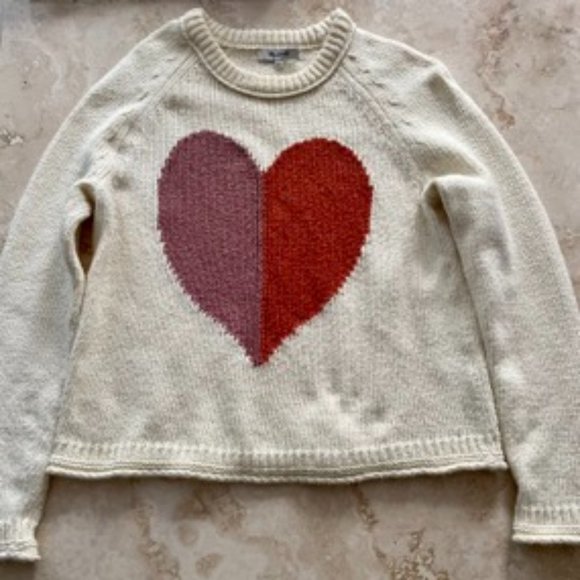 Madewell Sweaters - Madewell Heart Keaton Pullover Sweater - Small